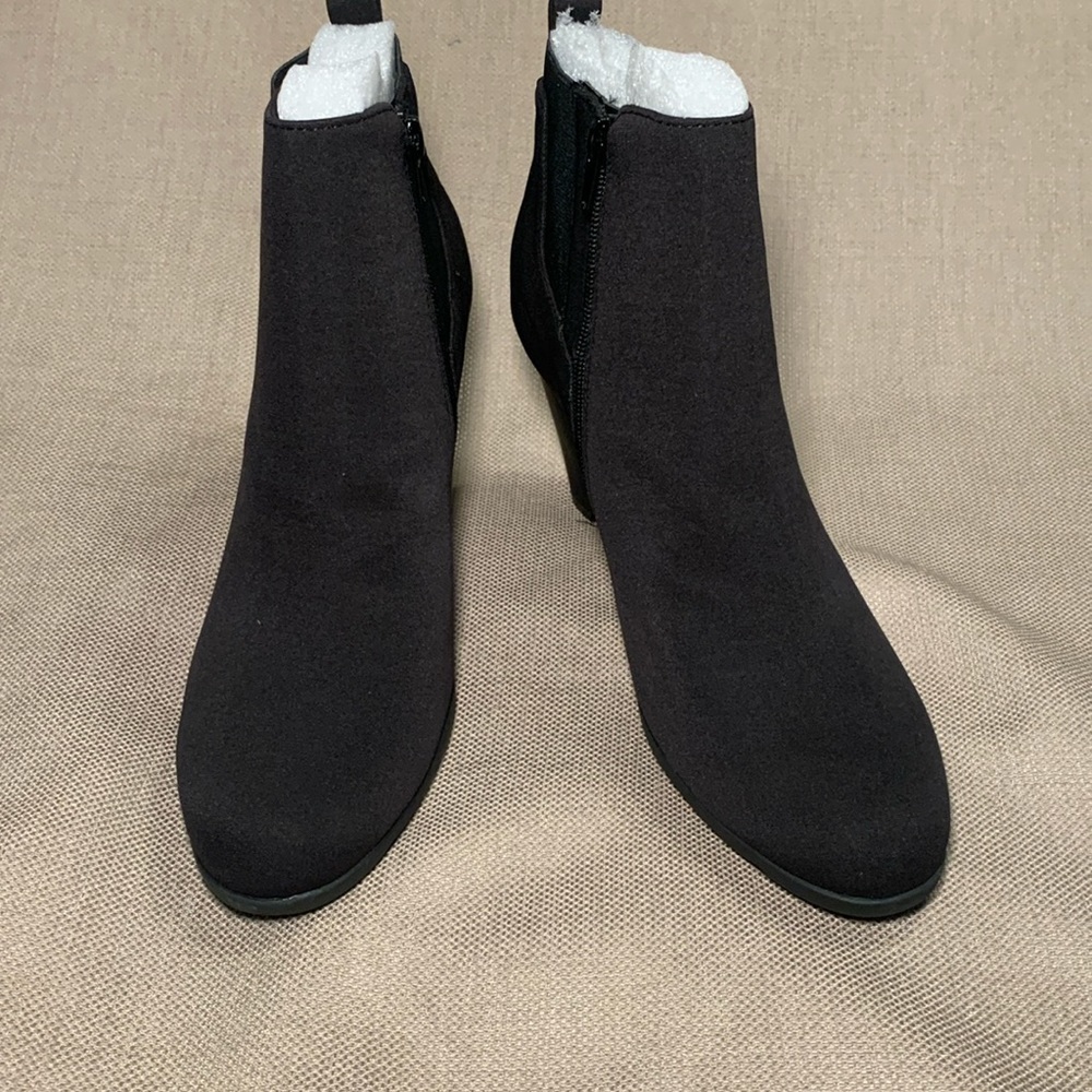 Anne Klein Black Ankle Boots